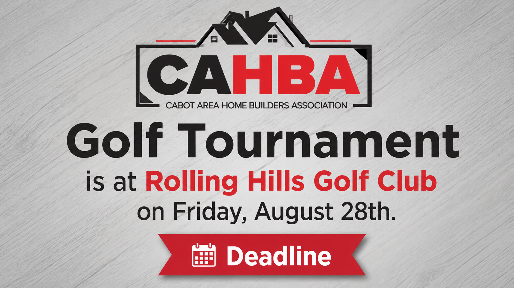 CAHBA Golf Tournament - Rolling Hills Golf Club, Friday August 28th